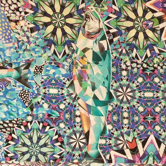 Amazing Shibori London Silk Kimono Jacket Psychedelic Frogs Handpainted & Print - Picture 10 of 11